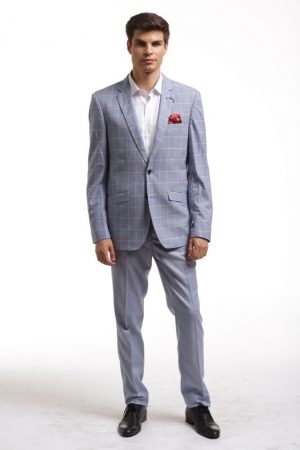 Ultimate Men's Slim Fit Plaid Blazer