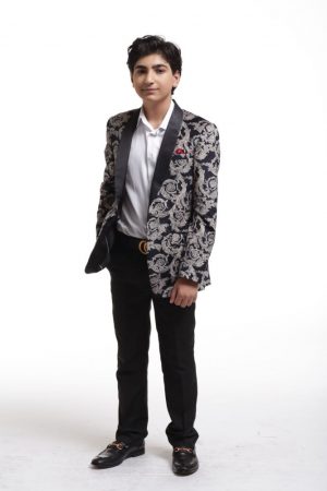 Elie Balleh Boys Floral Blazer Sports Coat Jacket