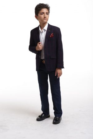 Boy's Plaid Blazers Sports Coat Jacket by Elie Balleh