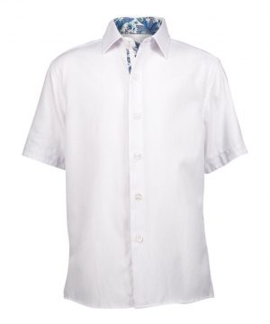 Blue Tonal Short Sleeve Shirt Solid