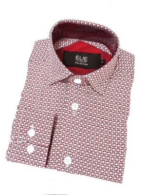 Black Printed Short Sleeve Button Down Shirt by Elie Balleh