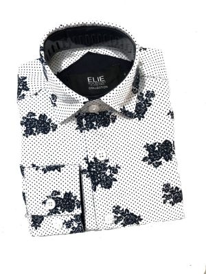 Floral Print Short Sleeve Shirt for Men - Blue