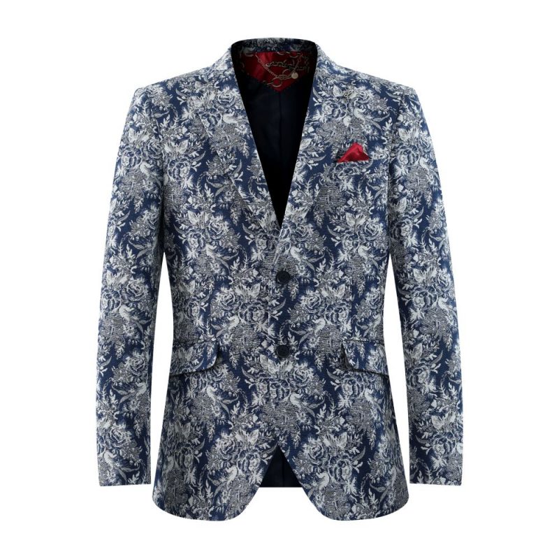 Floral Brocade Blazer for Women