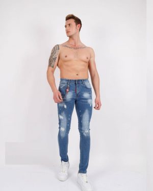 Trendy Stretch Denim Pants for Men