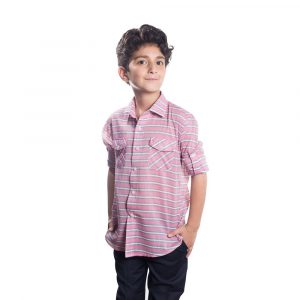 Elie Balleh Boys Slim Fit Striped Button-Down Shirt
