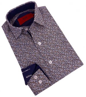 Elie Balleh Short Sleeve Navy Circle Neat