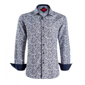 Floral Print Button-Down Shirt for Men