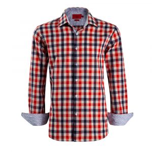 Gingham Plaid Slim Fit Shirt By Elie Balleh