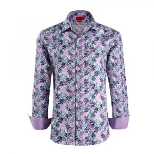 Elie Balleh Men's Slim Fit Floral Button-Down Shirt