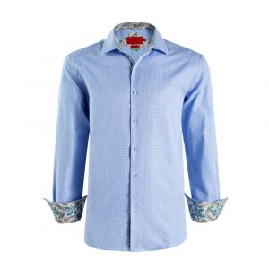 Slim Fit Houndstooth Dress Shirt