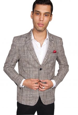 Textured Single-Breasted Blazer