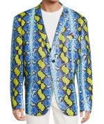 UEBBW23961Mjpg Elie Balleh Python Embossed Womens Sportcoat