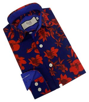Elie Balleh Boy's Navy Floral Shirt