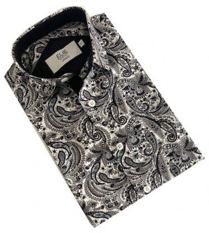 Elie Balleh Boy's Black Paisley Shirt: Sophisticated Style